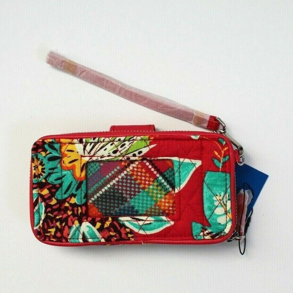 Vera Bradley Red Rhumba Quilted Fabric Wristlet - Picture 2 of 8